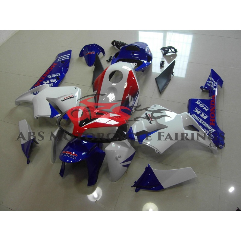 Honda CBR600RR (2005-2006) Blue, White & Red HRC Race Fairings No Seat Cowl No Bolt Kit No Tank