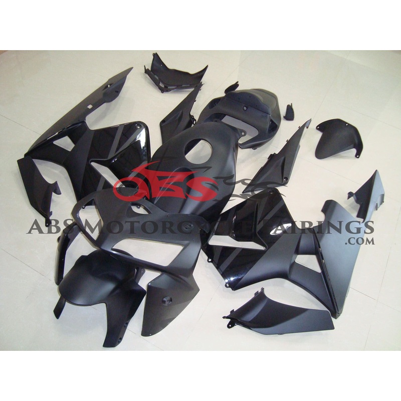 Honda CBR600RR (2005-2006) Matte Black & Gloss Black Fairings No Seat Cowl No Bolt Kit No Tank