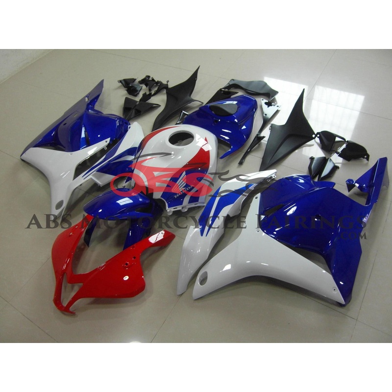 Honda CBR600RR (2009-2012) Red, White & Blue Fairings No Seat Cowl No Bolt Kit No Tank