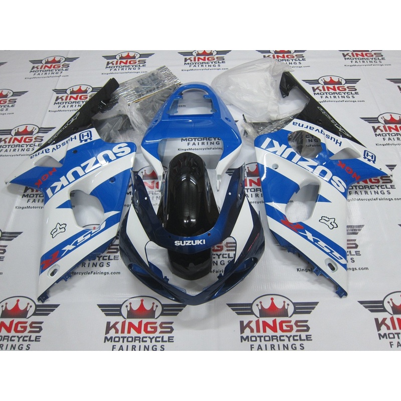 Suzuki GSXR1000 (2000-2002) Blue, White, Black & Dark Blue Fairings No Seat Cowl No Bolt Kit No Tank Cover