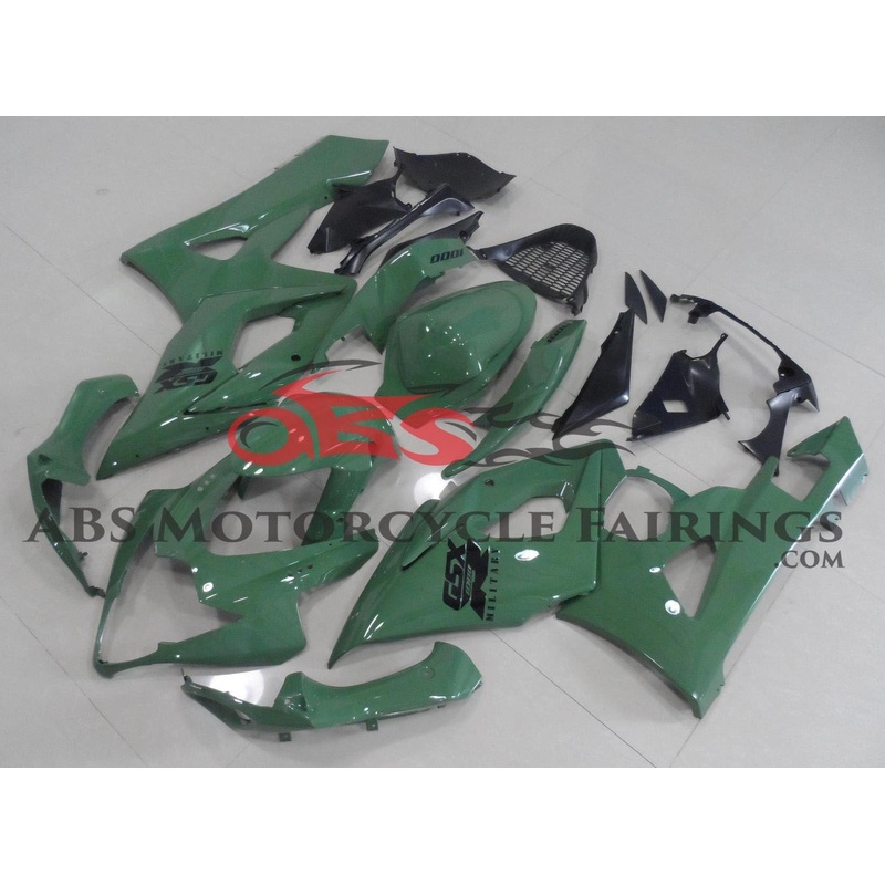 Suzuki GSXR1000 (2005-2006) Gloss Green & Black Military Fairings No Seat Cowl No Bolt Kit No Tank