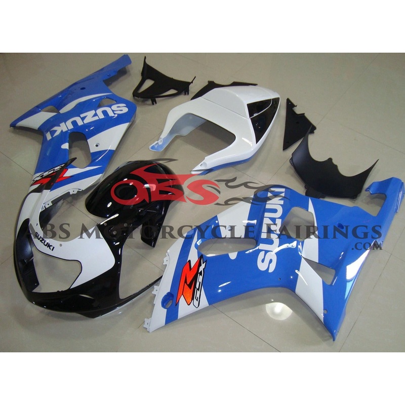 Suzuki GSXR600 (2000-2003) Light Blue, White & Black Fairings No Seat Cowl No Bolt Kit No Tank