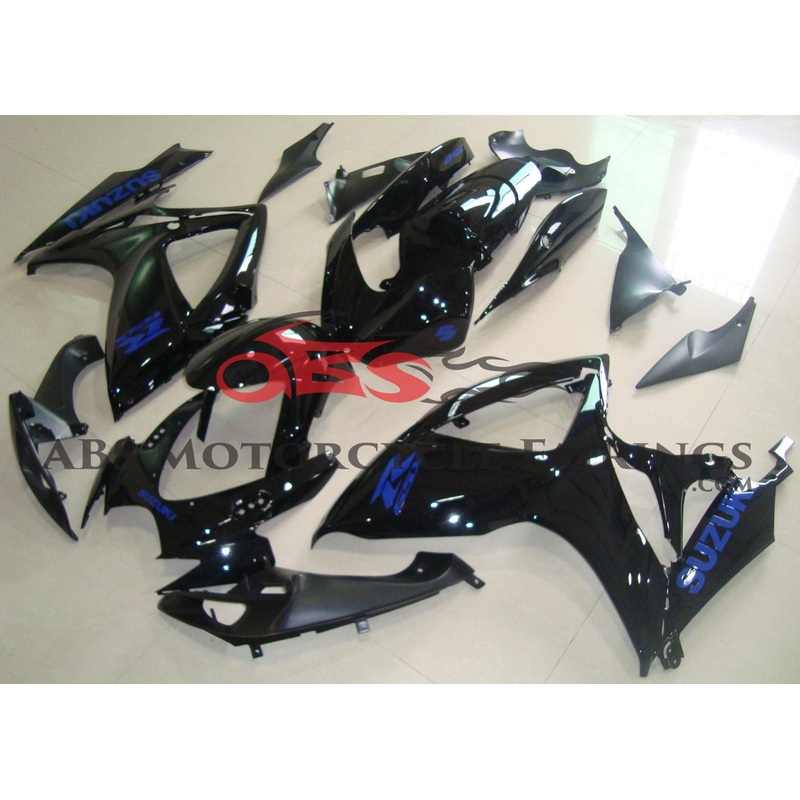 Suzuki GSXR600 (2006-2007) Black & Blue Fairings No Seat Cowl No Bolt Kit No Tank