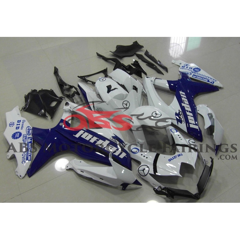 Suzuki GSXR600 (2008-2010) White & Blue Michael Jordan Fairings No Seat Cowl No Bolt Kit No Tank
