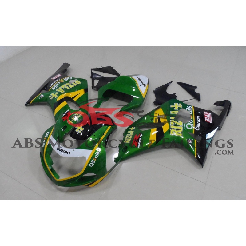 SUZUKI GSXR750 (2000-2003) Green Rizla Fairings No Seat Cowl No Bolt Kit No Tank
