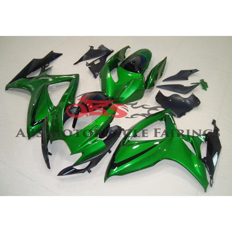 Suzuki GSXR750 (2006-2007) Green & Black Fairings No Seat Cowl No Bolt Kit No Tank