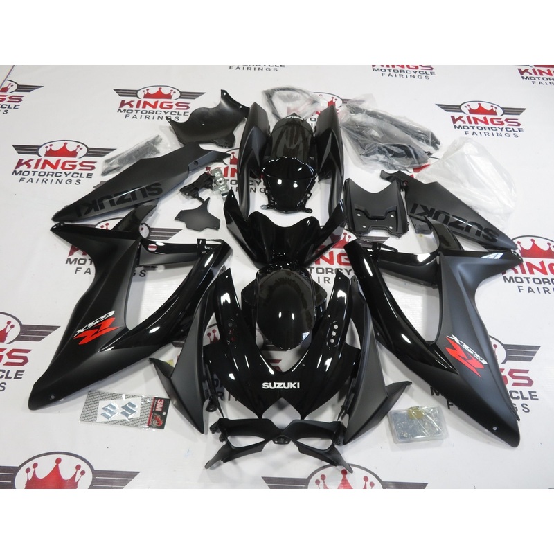 Suzuki GSXR750 (2008-2010) Matte Black & Gloss Black Fairings No Seat Cowl No Bolt Kit No Tank