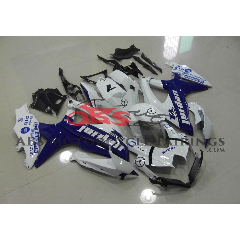 Suzuki GSXR750 (2008-2010) White & Blue Michael Jordan Fairings No Seat Cowl No Bolt Kit No Tank