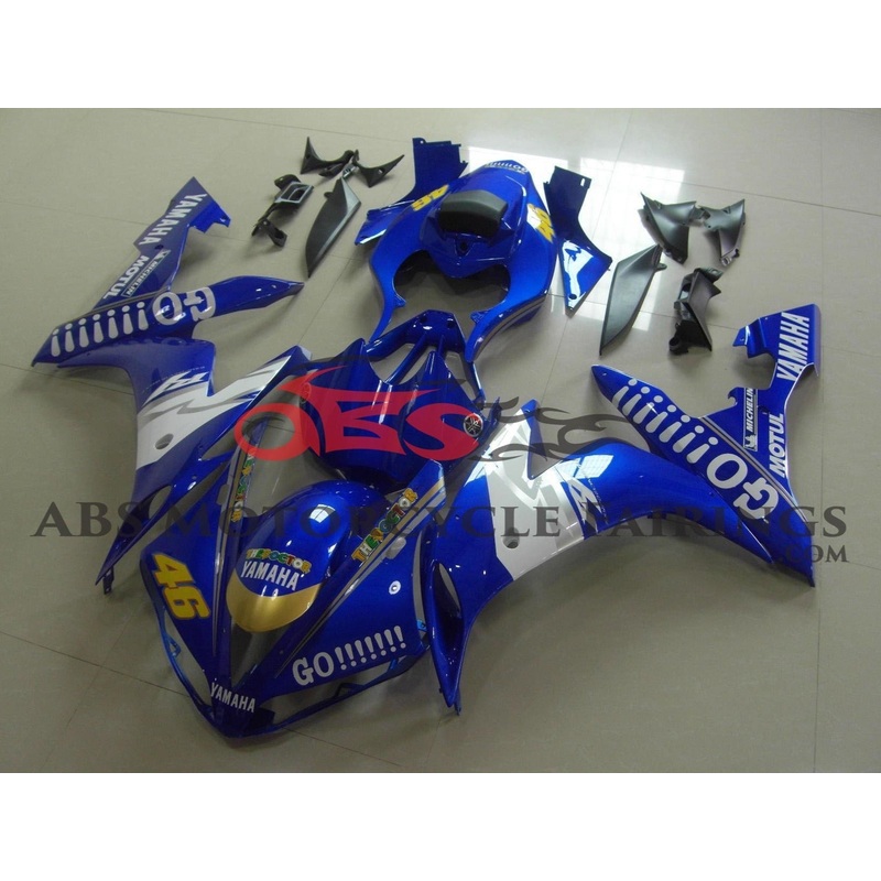 Yamaha YZF-R1 (2004-2006) Blue & White GO #46 Fairings No Seat Cowl No Bolt Kit No Tank