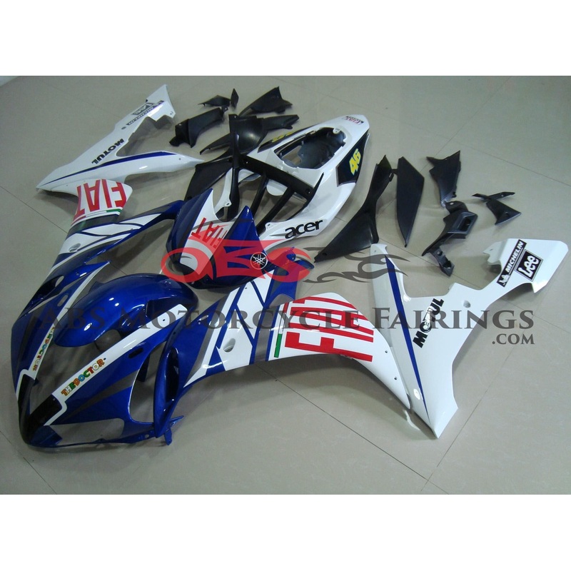 Yamaha YZF-R1 (2004-2006) Blue, White & Red FIAT Fairings No Seat Cowl No Bolt Kit No Tank