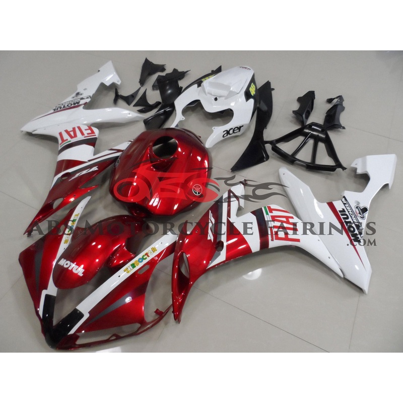 Yamaha YZF-R1 (2004-2006) Candy Apple Red & White Fairings No Seat Cowl No Bolt Kit No Tank