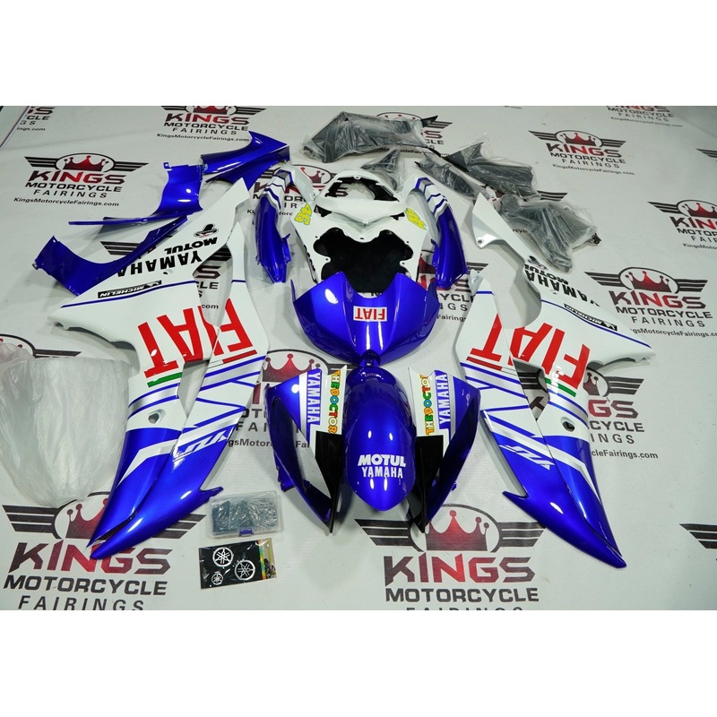 Yamaha YZF-R6 (2008-2016) Blue, White & Red FIAT Fairings No Seat Cowl No Bolt Kit No Tank