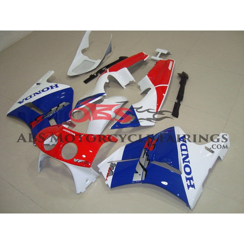 Blue Red & White 1989 Honda VFR400R NC30 Blue Red & White Clear (Injection Mold) Select Bolt Kit