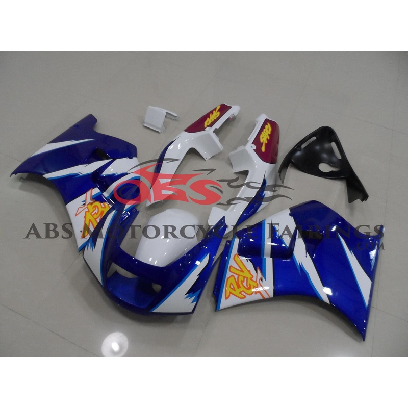 Blue with White Stripe 1991-1996 Suzuki RGV250 VJ22 Blue with White Stripe Clear (Injection Mold) Select Bolt Kit