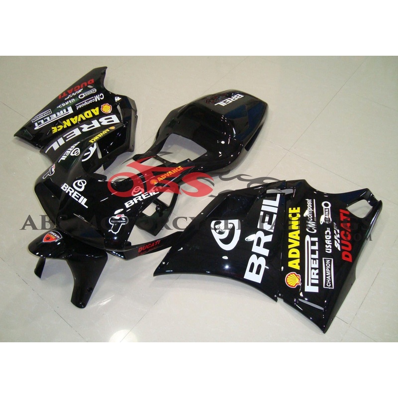 Ducati 916 (1994-1999) Black Breil Fairings Clear Windscreen: Free No Bolt Kit