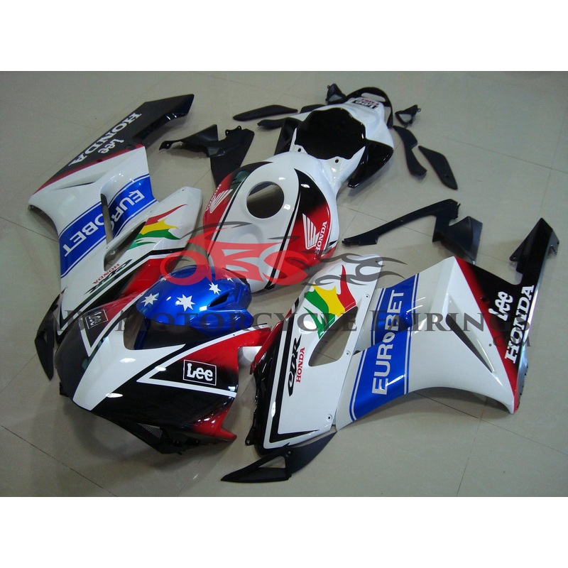 Honda CBR1000RR (2004-2005) White & Black EUROBET Race Fairings No Seat Cowl No Bolt Kit No Tank
