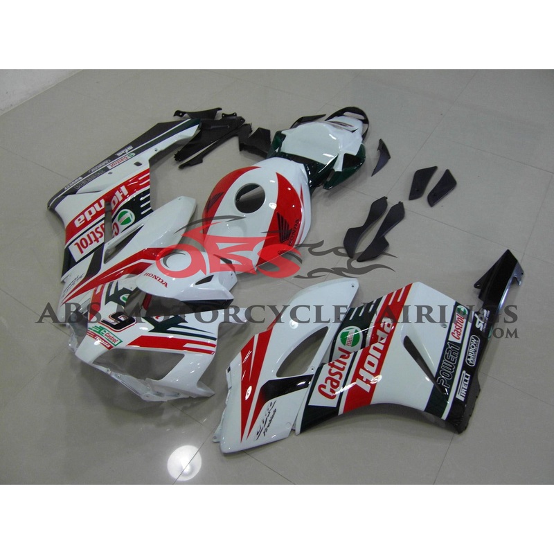 Honda CBR1000RR (2004-2005) White, Red & Black Castrol Fairings No Seat Cowl No Bolt Kit No Tank