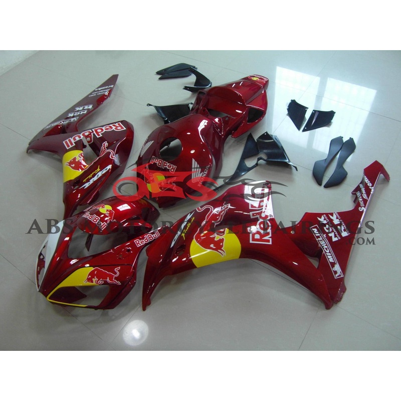 Honda CBR1000RR (2006-2007) Candy Red RedBull Fairings No Seat Cowl No Bolt Kit No Tank