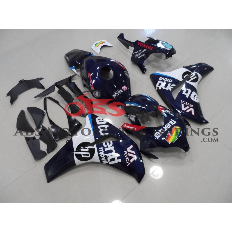 Honda CBR1000RR (2008-2011) Dark Blue, White Tuenti Fairings No Seat Cowl No Bolt Kit No Tank