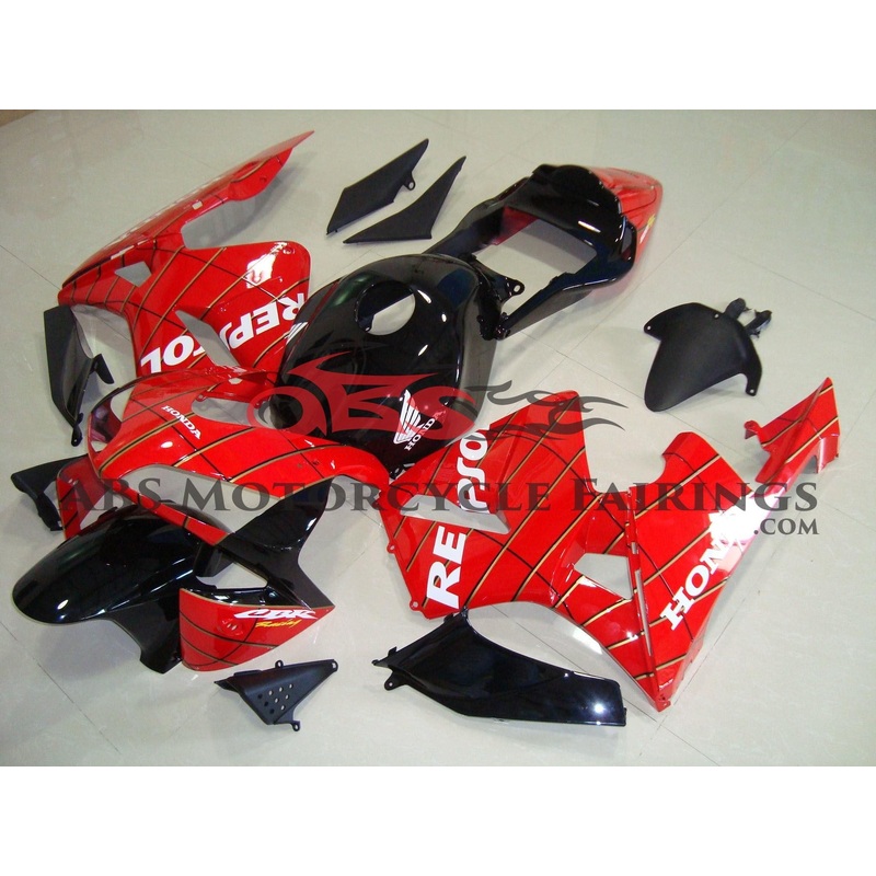 Honda CBR600RR (2003-2004) Red and Black Spider Man Fairings No Seat Cowl No Bolt Kit No Tank