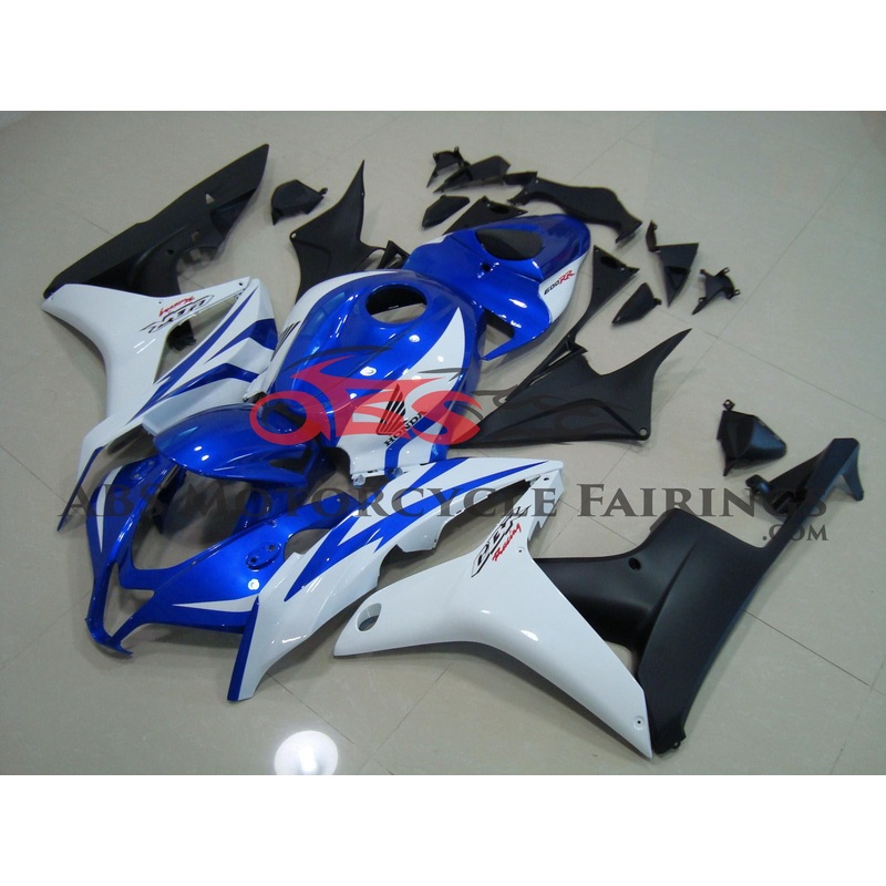 Honda CBR600RR (2007-2008) Blue & White Fairings No Seat Cowl No Bolt Kit No Tank