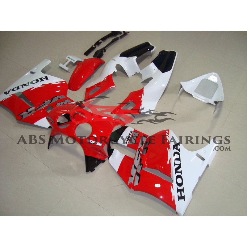 Honda VFR400R NC30 (1989) Black Red & White Fairings Black Red & White Clear (Injection Mold) Select Bolt Kit