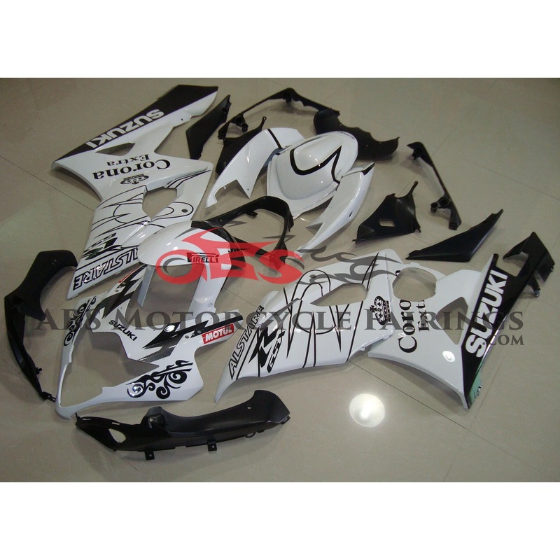 Suzuki GSXR1000 (2005-2006) White & Black Corona Fairings No Seat Cowl No Bolt Kit No Tank