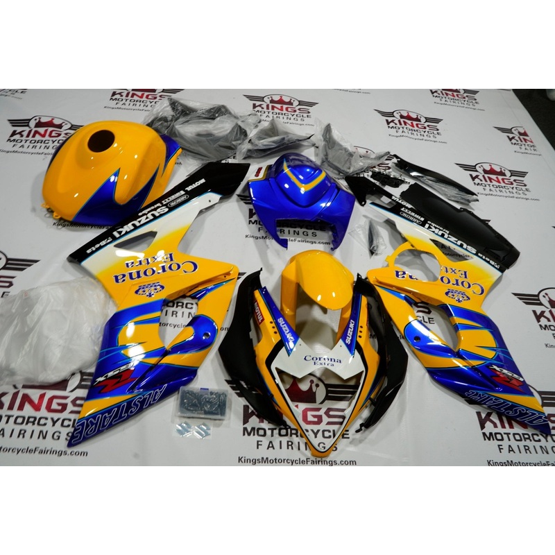 Suzuki GSXR1000 (2005-2006) Yellow & Blue Corona Fairings No Seat Cowl No Bolt Kit No Tank