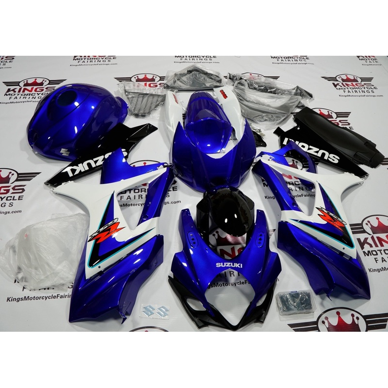 Suzuki GSXR1000 (2007-2008) Blue, White, Black Fairings No Seat Cowl No Bolt Kit No Tank