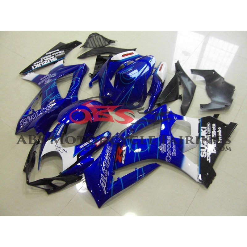 Suzuki GSXR1000 (2007-2008) Blue & White Corona Fairings No Seat Cowl No Bolt Kit No Tank