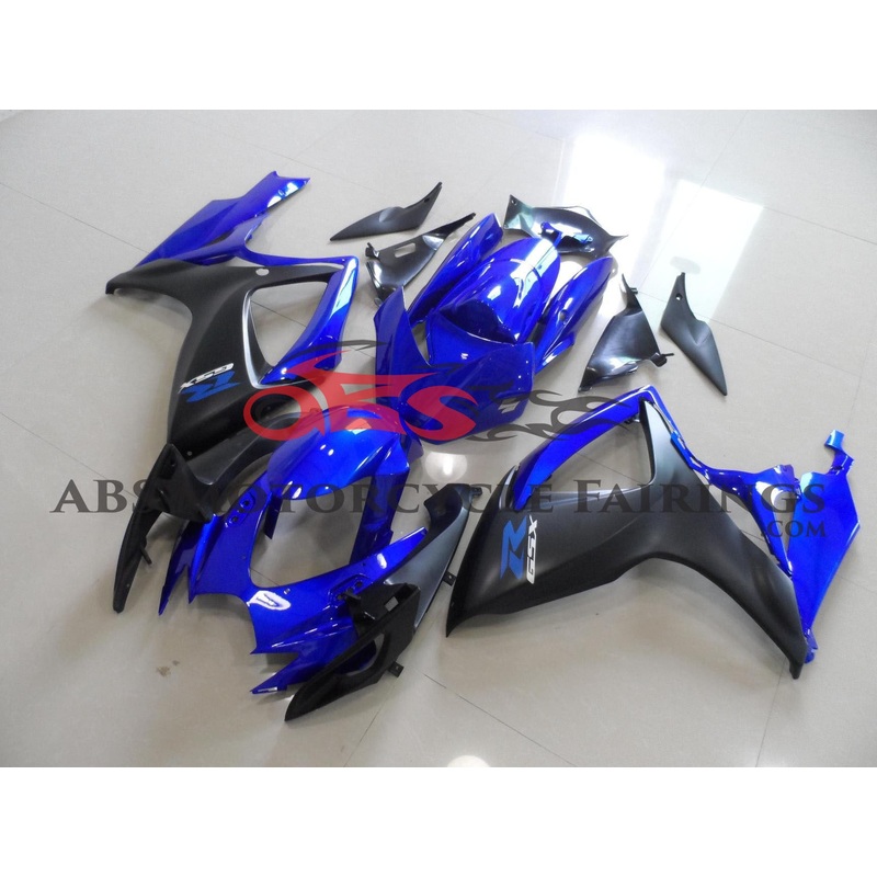 Suzuki GSXR600 (2006-2007) Blue & Matte Black Fairings No Seat Cowl No Bolt Kit No Tank