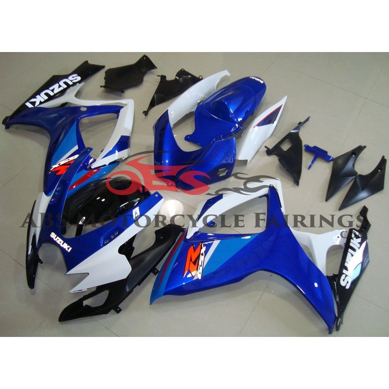 Suzuki GSXR600 (2006-2007) Blue, White, Black & Red Fairings No Seat Cowl No Bolt Kit No Tank