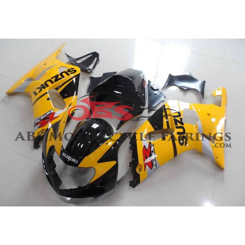 Suzuki GSXR750 (2000-2003) Dark Yellow, Black Fairings No Seat Cowl No Bolt Kit No Tank