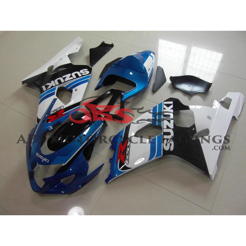 Suzuki GSXR750 (2004-2005) Dark Blue, White & Black Fairings No Seat Cowl No Bolt Kit No Tank