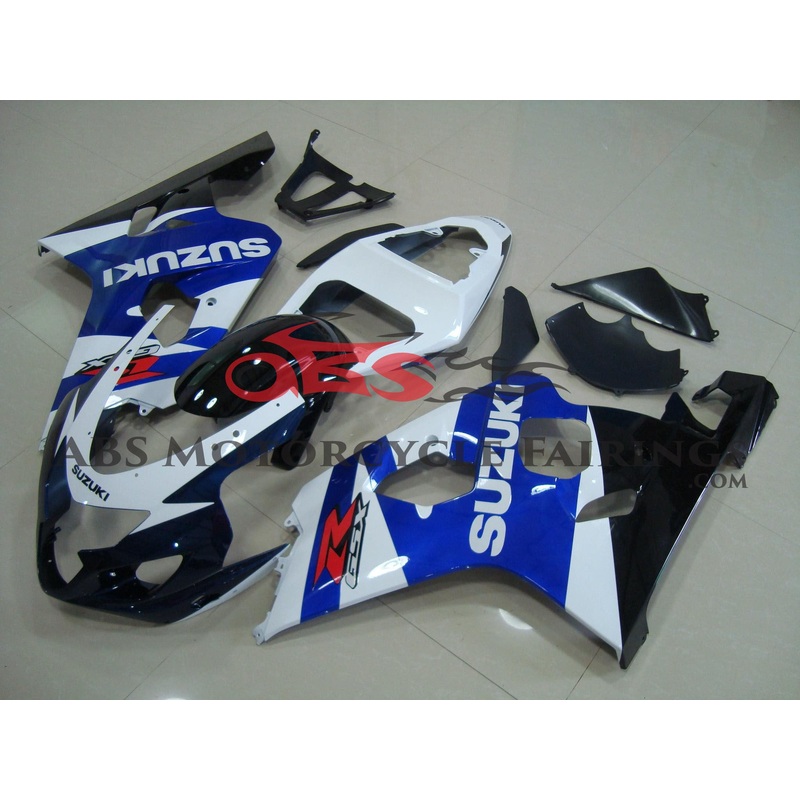 Suzuki GSXR750 (2004-2005) White & Blue Fairings No Seat Cowl No Bolt Kit No Tank