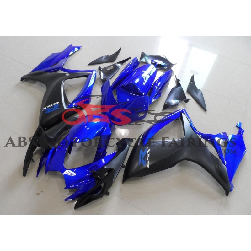 Suzuki GSXR750 (2006-2007) Blue & Matte Black Fairings No Seat Cowl No Bolt Kit No Tank
