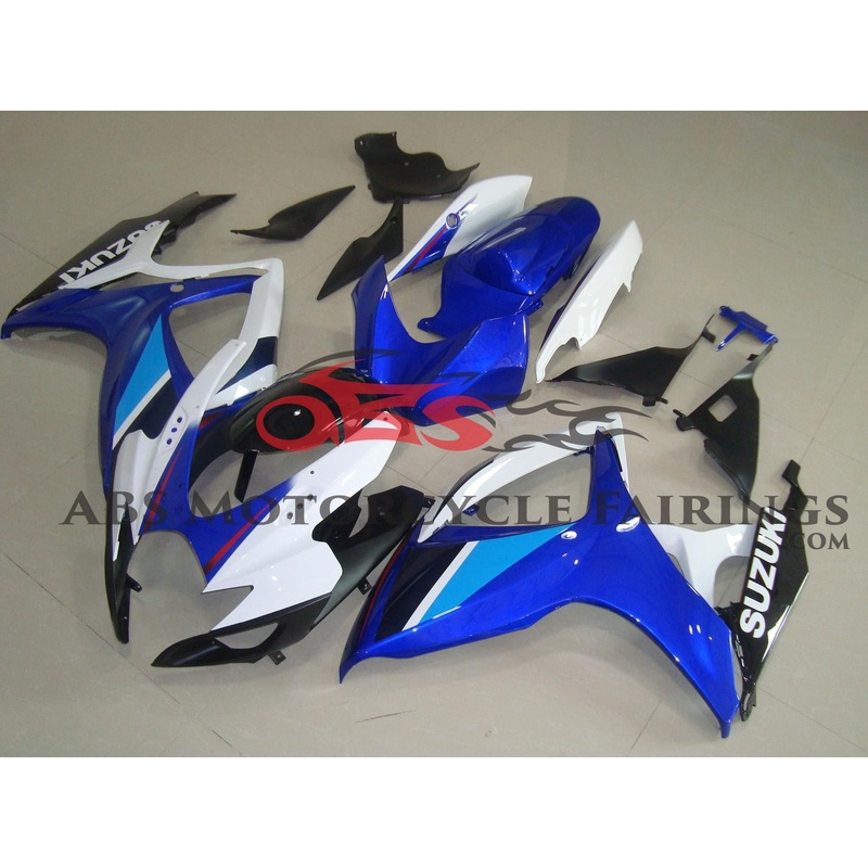 Suzuki GSXR750 (2006-2007) Blue, White & Black Fairings No Seat Cowl No Bolt Kit No Tank