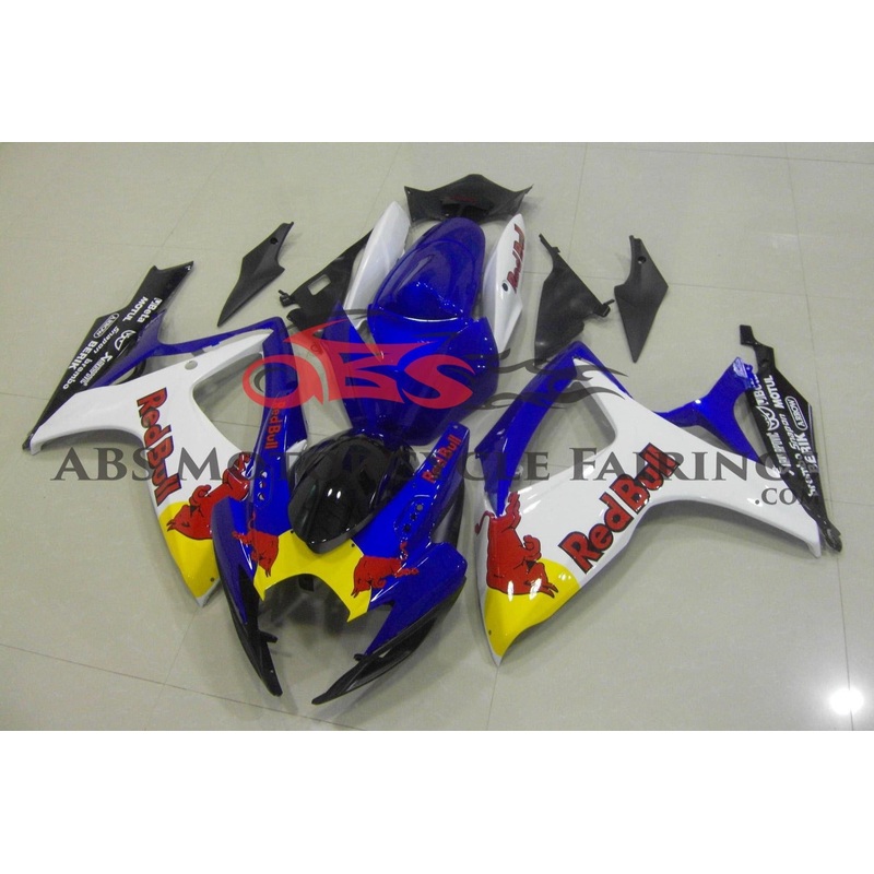 Suzuki GSXR750 (2006-2007) Blue, White RedBull Fairings No Seat Cowl No Bolt Kit No Tank