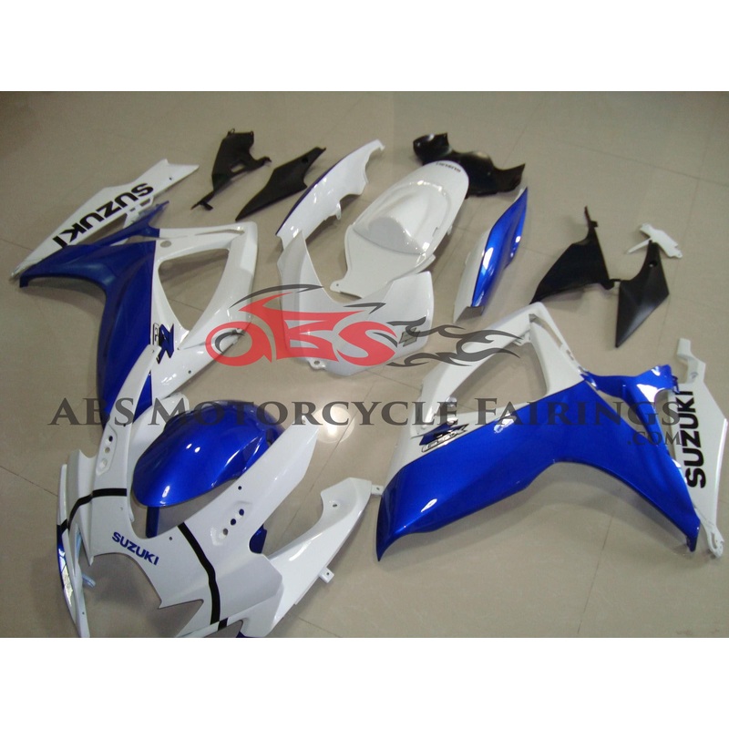 Suzuki GSXR750 (2006-2007) White & Blue Fairings No Seat Cowl No Bolt Kit No Tank
