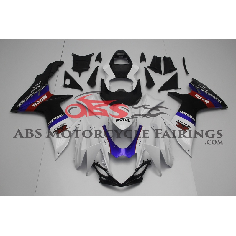 Suzuki GSXR750 (2011-2023) White, Black, Blue Fairings No Seat Cowl No Bolt Kit No Tank