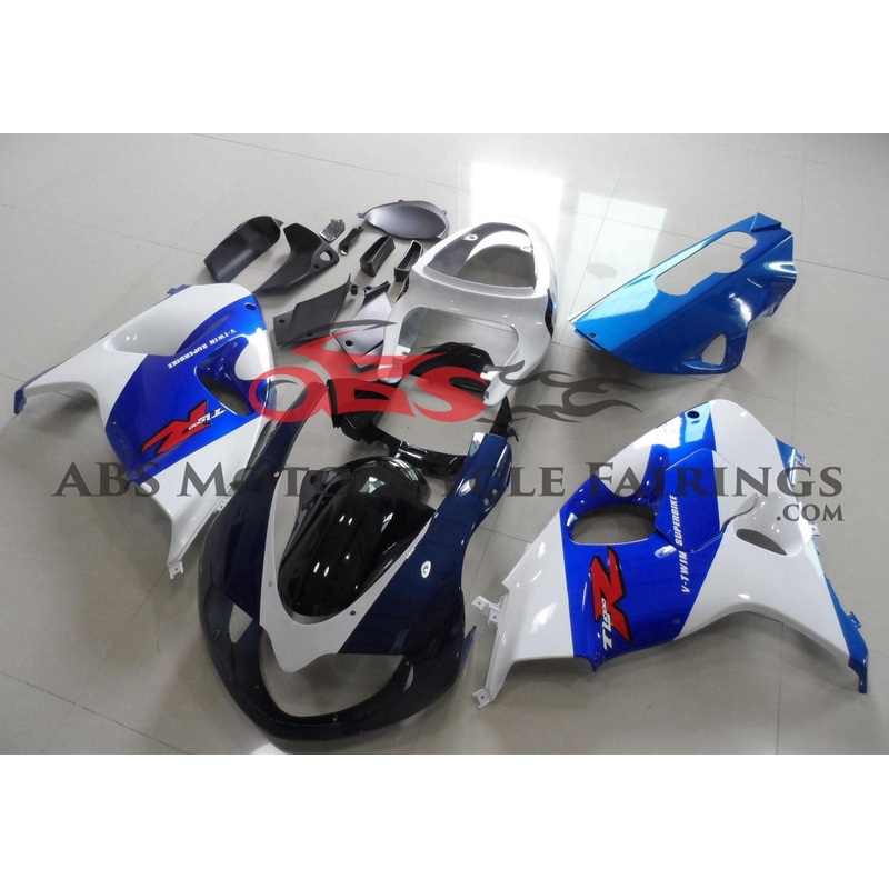 Suzuki TL1000R (1998-2003) Blue, White, Dark Blue & Black Fairings Clear Windscreen: Free No Bolt Kit No Tank Cover