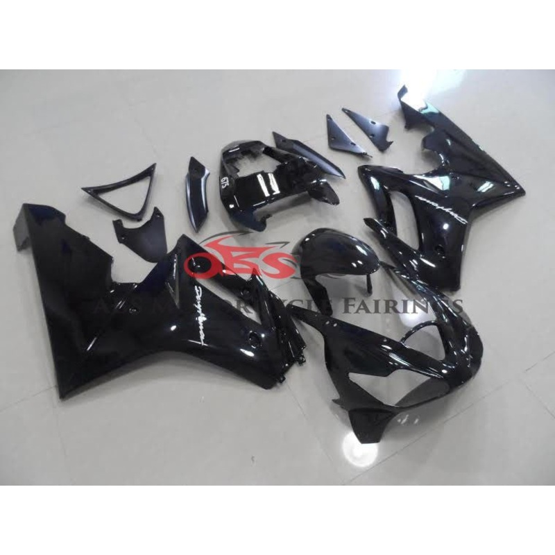 Triumph Daytona 675 (2006-2008) Black Fairings Clear Windscreen: Free No Bolt Kit