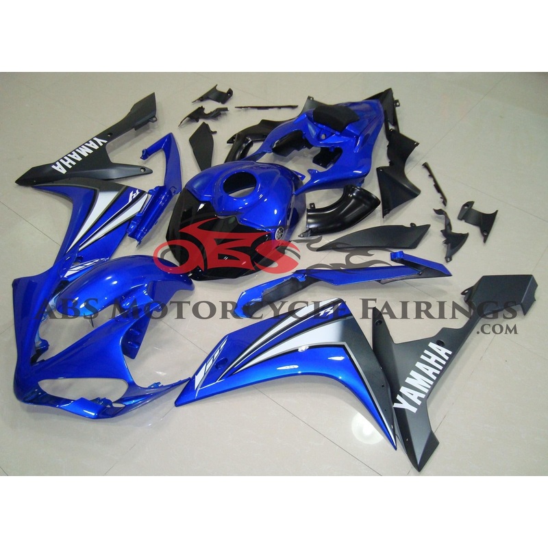 Yamaha YZF-R1 (2007-2008) Blue, Black, White, Matte Black Fairings No Seat Cowl No Bolt Kit No Tank