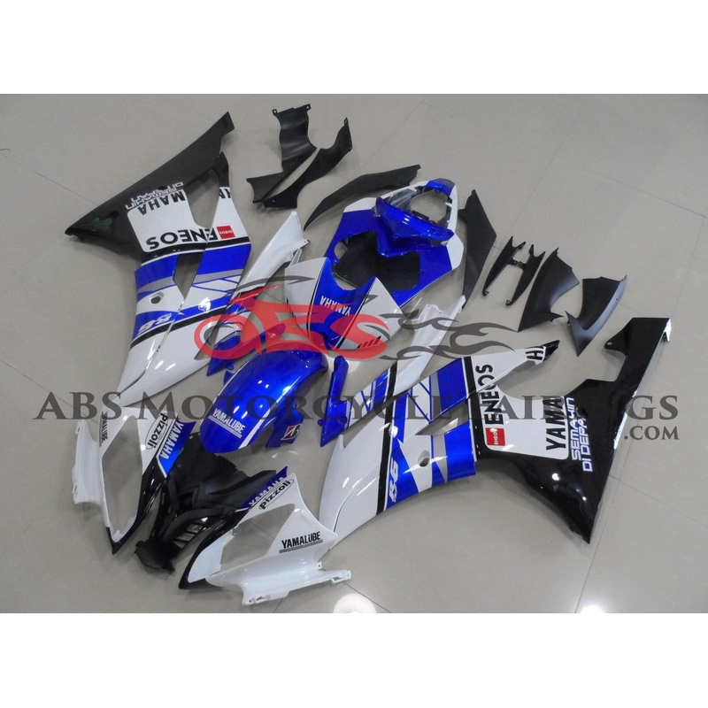 Yamaha YZF-R6 (2008-2016) Blue, White & Black Eneos Fairings No Seat Cowl No Bolt Kit No Tank