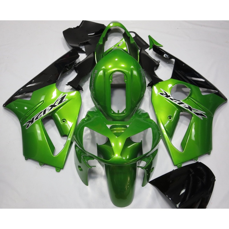 Fairing kit for a KAWASAKI NINJA ZX12R (2002-2006) GREEN & BLACK No Seat Cowl No Bolt Kit No Tank