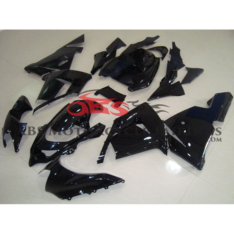 Fairing kit for a Kawasaki ZX10R (2004-2005) All Black No Seat Cowl No Bolt Kit No Tank