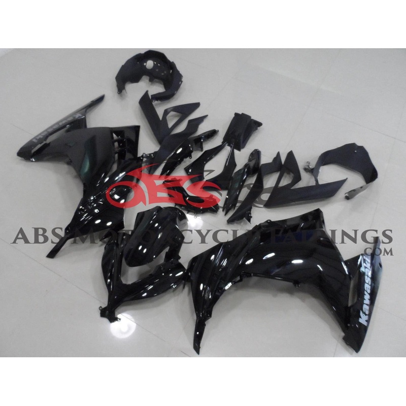 Fairings for Kawasaki Ninja 300 (2013-2024) Black No Tank No Seat Cowl No Bolt Kit
