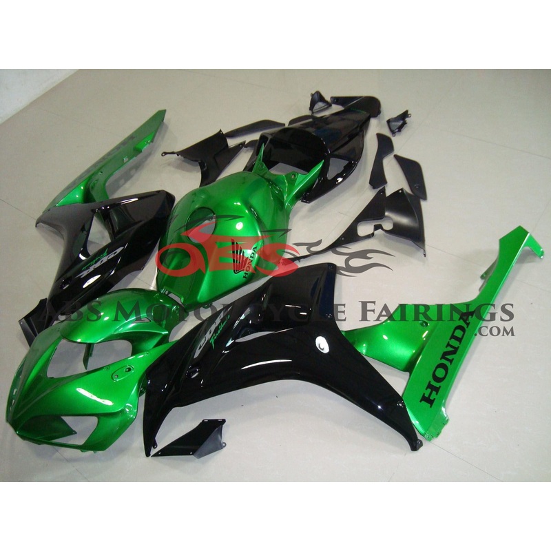 Honda CBR1000RR (2006-2007) Green & Black Fairings No Seat Cowl No Bolt Kit No Tank