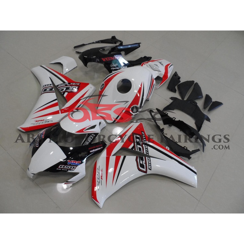 Honda CBR1000RR (2008-2011) White, Red & Black ASD Fairings No Seat Cowl No Bolt Kit No Tank