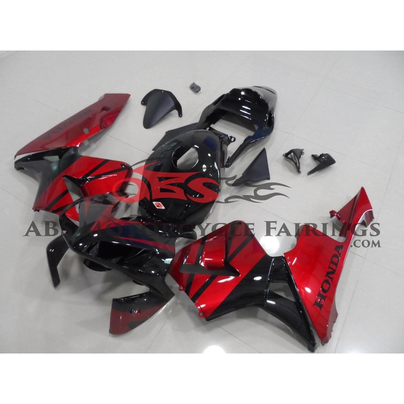 Honda CBR600RR (2003-2004) Black & Candy Apple Red Fairings No Seat Cowl No Bolt Kit No Tank